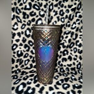 Starbucks Tawny Champagne Gold Tan Jewel Jeweled Venti Coffee Tumbler NEW RARE